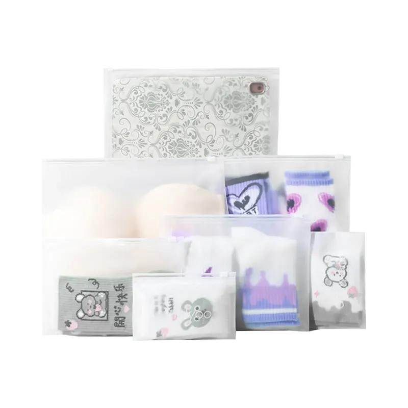 CPE服装磨砂拉链袋