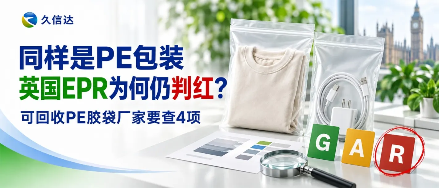 同样是PE包装，英国EPR为什么仍判红色？可回收PE胶袋厂家要查这4项