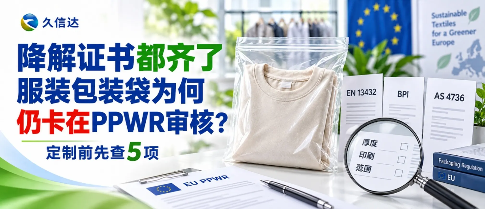 降解证书都齐了，服装包装袋定制为什么还可能卡在PPWR审核？